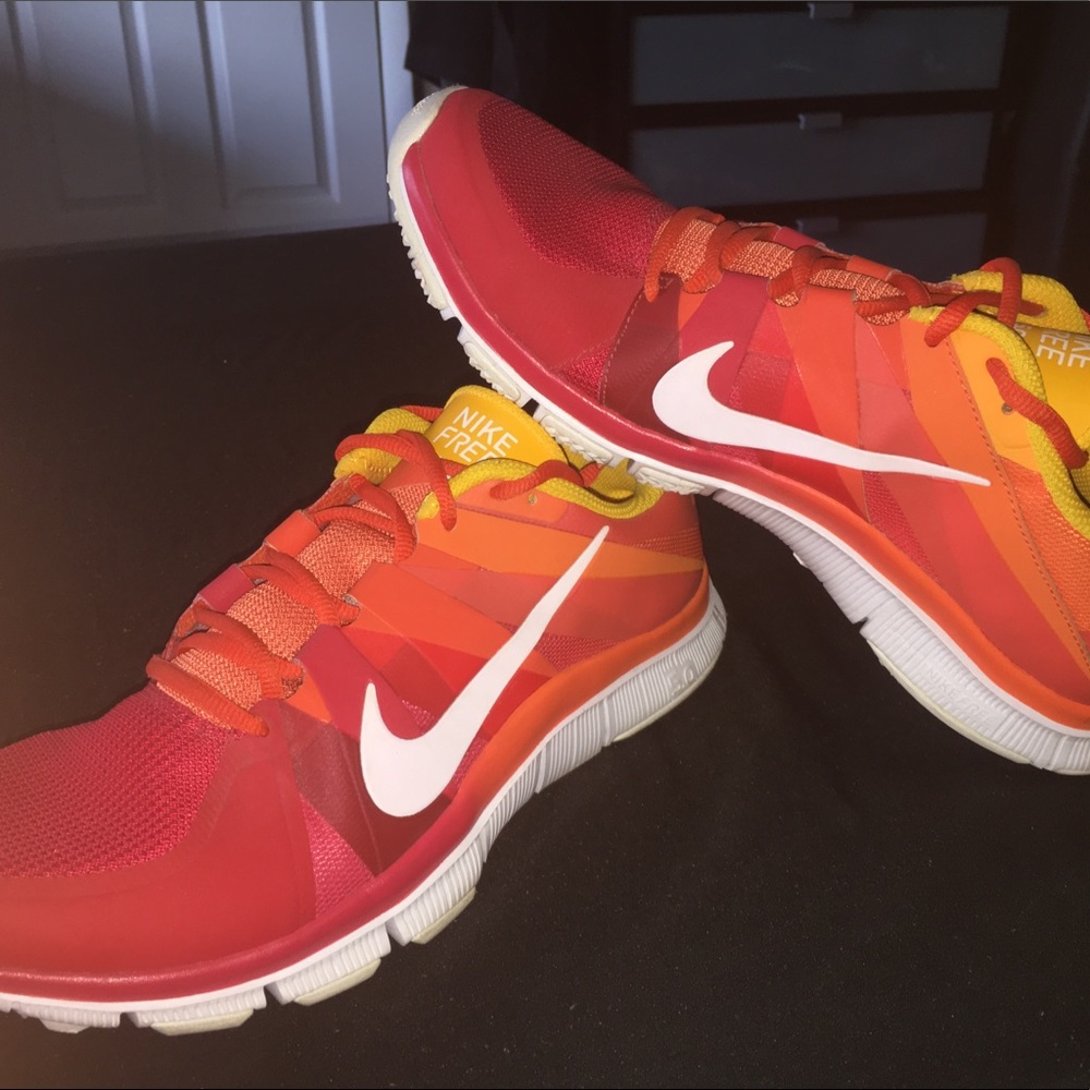 Vibrant Mens Nike Orange Red Yellow Sneaker